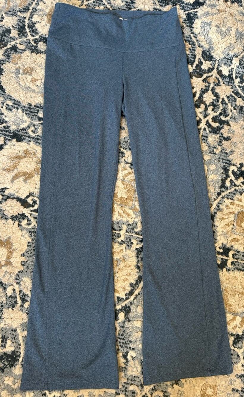 Betabrand Yoga Pants Light Heather Blue Boot Cut Athleisure Size Medium Pull On